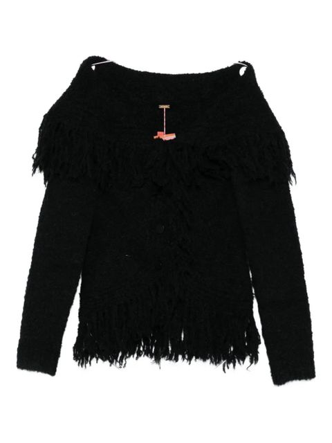 Cult Gaia Michelle fringe-trimmed cardigan - Black