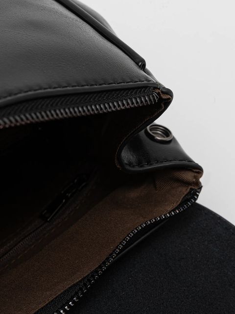 Answear.LAB plecak skórzany damski kolor czarny mały