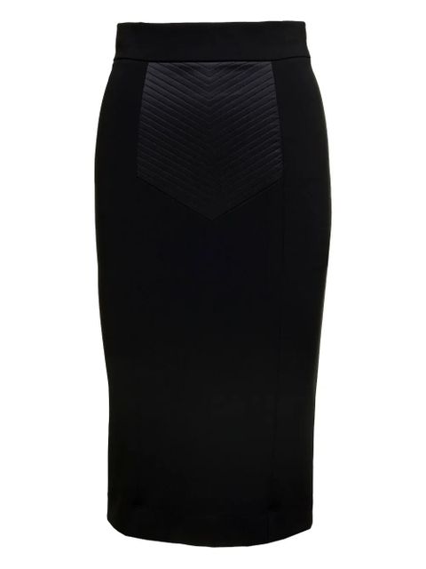 Dolce & Gabbana chevron-panel pencil midi skirt - Black - zdjęcie produktu nr 1