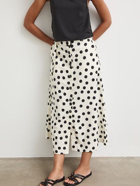 Medicine spódnica trapezowa z dodatkiem lnu - zdjęcie produktu nr 1