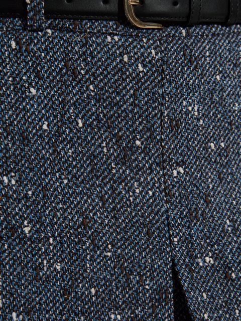 Self-Portrait bouclé mini skirt - Blue