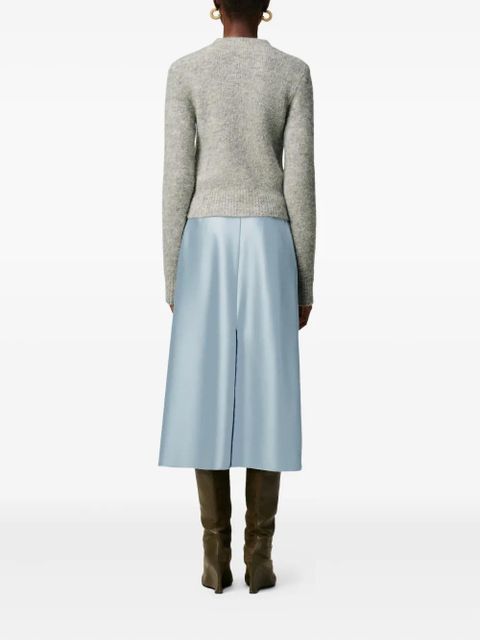 AMI Paris raw-edge midi skirt - Blue