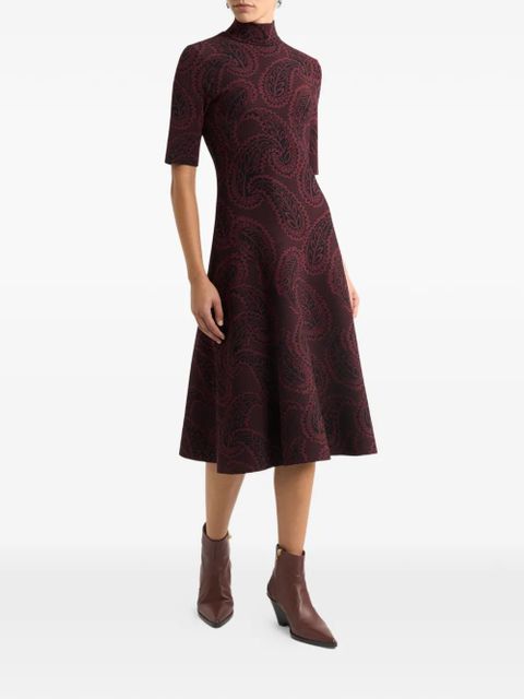 ETRO paisley-motif midi dress - Red