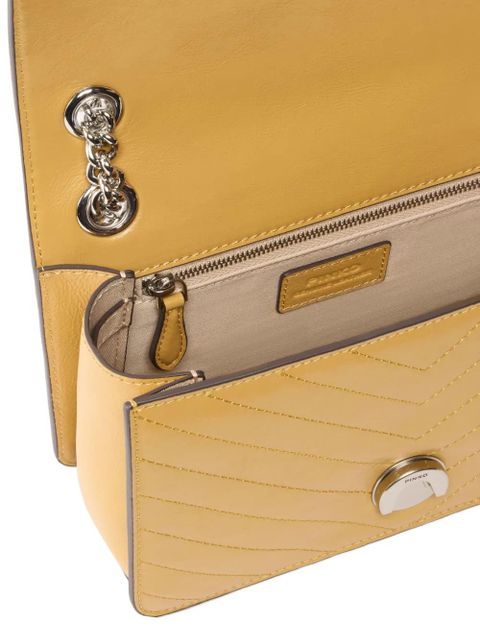 PINKO chevron chain cross body bag - Yellow