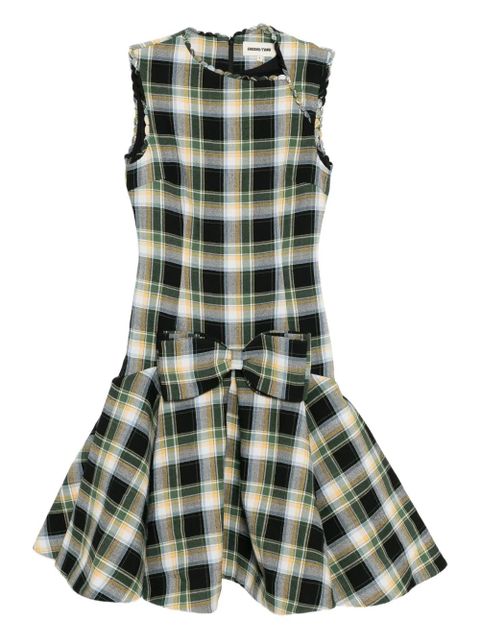 SHUSHU/TONG plaid sleeveless wavy dress - Neutrals - zdjęcie produktu nr 1