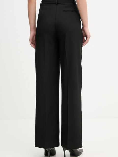 United Colors of Benetton spodnie damskie kolor czarny proste high waist 4L4HDF07F