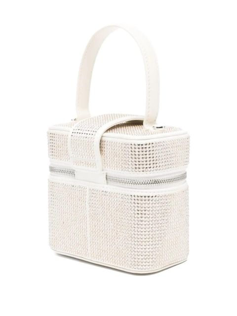 Self-Portrait crystal-embellished mini bag - Neutrals - zdjęcie produktu nr 2