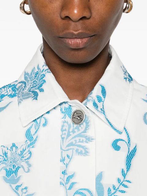 ETRO floral-pattern pocket jacket - White
