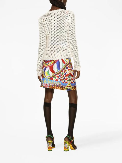 Dolce & Gabbana crochet-knit cardigan - Neutrals