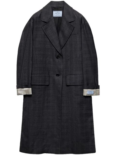 Prada single-breasted wool coat - Grey - zdjęcie produktu nr 1