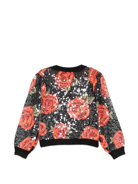 FARM Rio sequin-embellished floral-pattern cardigan - Black - zdjęcie produktu nr 2