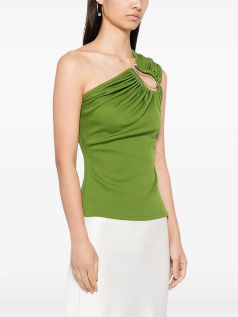 Christopher Esber paisley asymmetric tank top - Green