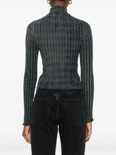 Diesel ribbed high-neck top - Grey