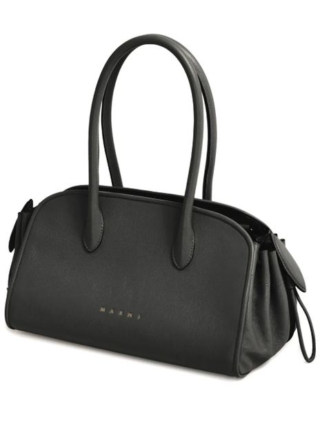 Marni Tulipea drawstring leather tote bag - Black - zdjęcie produktu nr 2