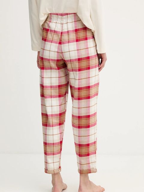 United Colors of Benetton spodnie piżamowe bawełniane damska kolor beżowy bawełniana 40EP3F00I