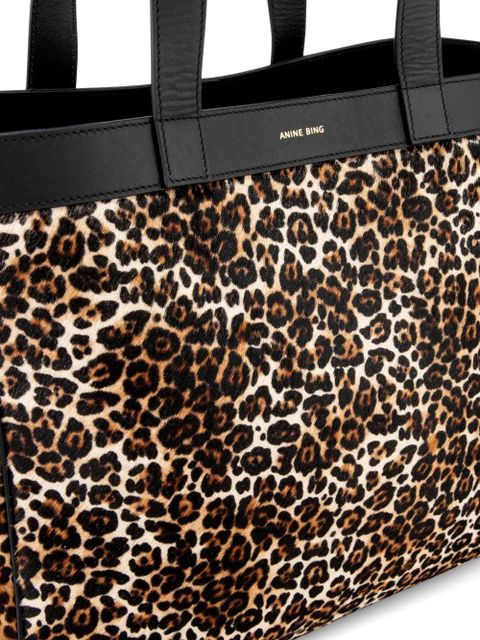 ANINE BING medium Rio leopard-print tote bag - Neutrals