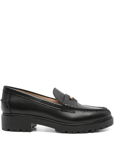 Lauren Ralph Lauren Marli leather logo-plaque loafers - Black - zdjęcie produktu nr 1