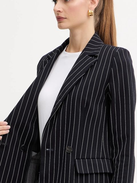 Marella marynarka Emme by Marella kolor granatowy dwurzędowa wzorzysta 2525916062200