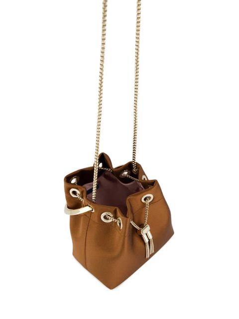 Jimmy Choo Bon Bon metal-handle bucket bag - Brown - zdjęcie produktu nr 2