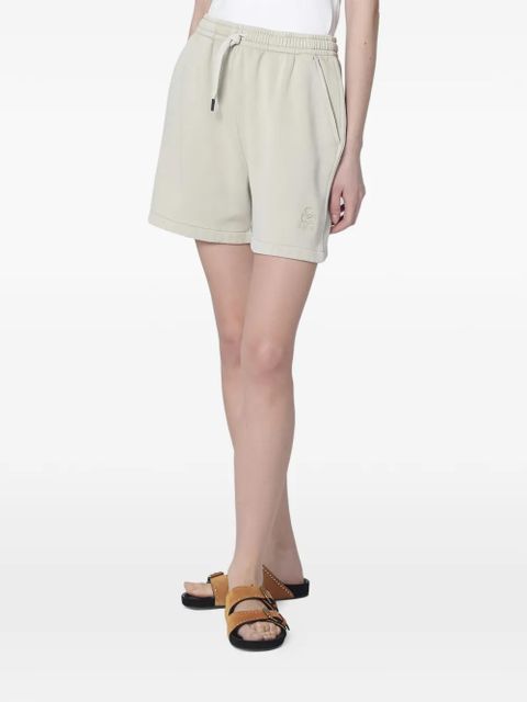 ISABEL MARANT drawstring-fastening logo-detail shorts - Neutrals