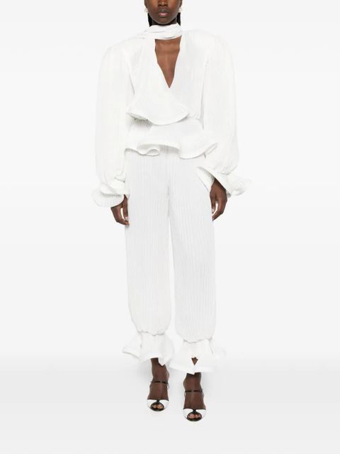 Rowen Rose V-neck blouse - White - zdjęcie produktu nr 2