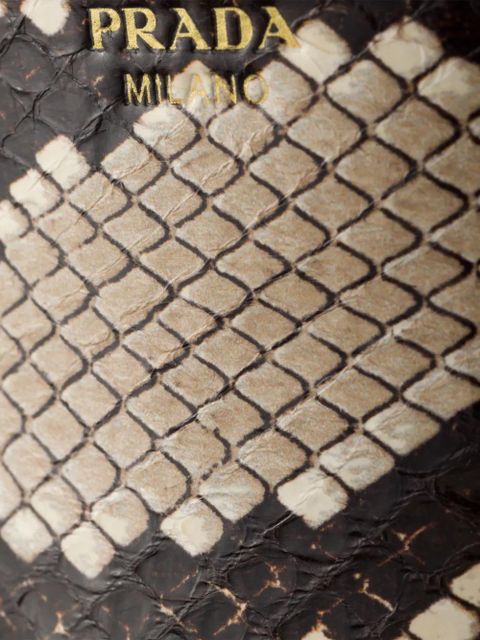 Prada Python-print Ayers leather platform sandals - Neutrals