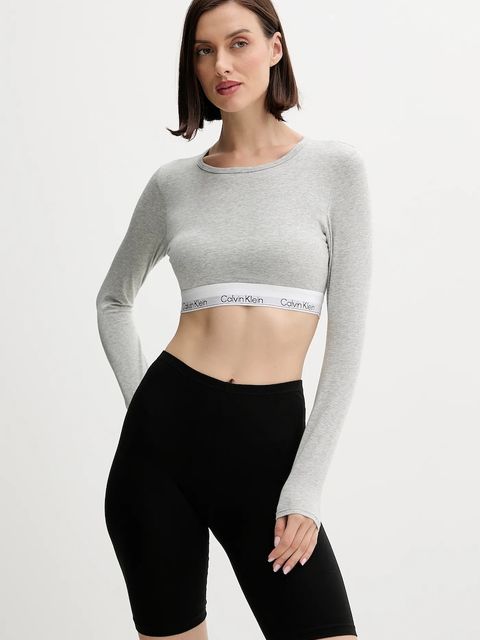 Calvin Klein Underwear longsleeve kolor szary LV00QF8600