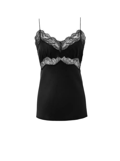 Saint Laurent silk-satin top - Black - zdjęcie produktu nr 2