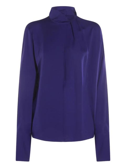 TOM FORD high-neck blouse - Blue - zdjęcie produktu nr 1