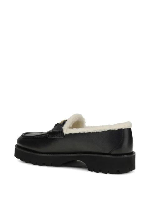 Valentino Garavani logo leather loafers - Black