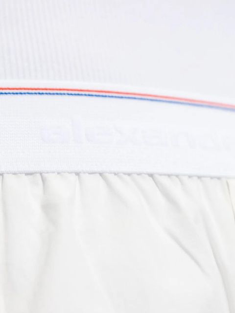 Alexander Wang logo-waistband cotton shorts - White