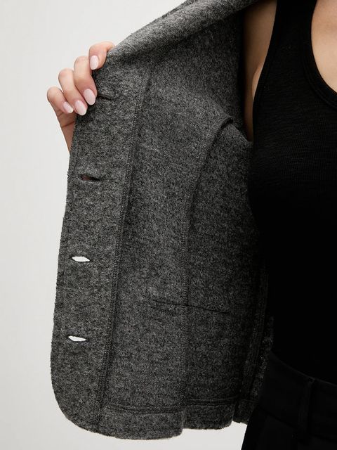 Joop! marynarka z domieszką wełny kolor szary jednorzędowa gładka 30047792