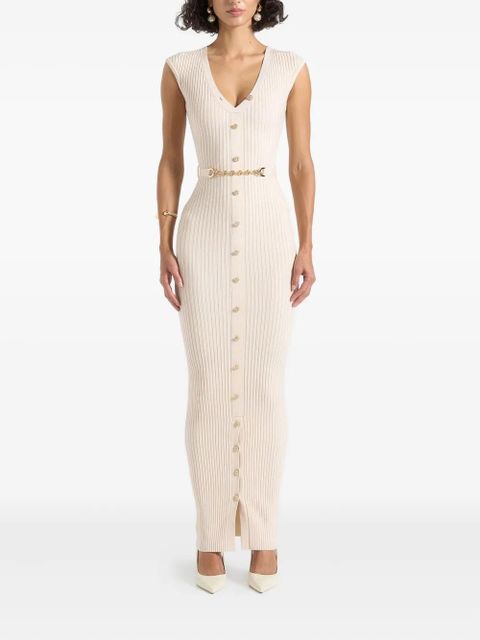 Manière De Voir Helene knitted belted dress - Neutrals - zdjęcie produktu nr 1