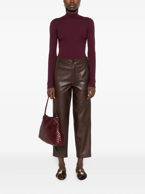 TWINSET ribbed-knit high-neck top - Red - zdjęcie produktu nr 2