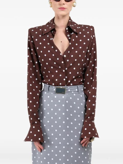Rowen Rose polka-dot signature shirt - Brown - zdjęcie produktu nr 1