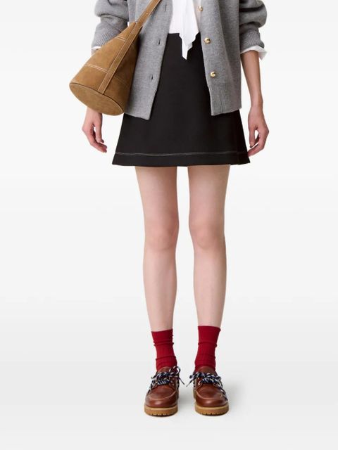 Claudie Pierlot contrast-stitch mini skirt - Black - zdjęcie produktu nr 1