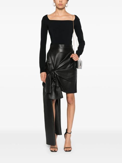 Alexander McQueen draped mini skirt - Black - zdjęcie produktu nr 2
