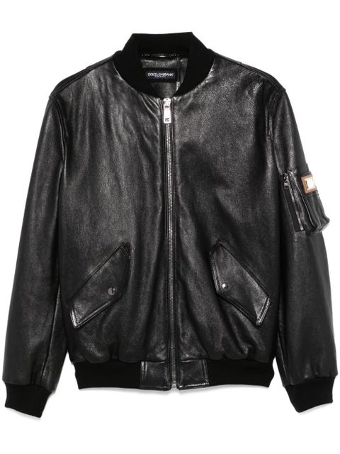 Dolce & Gabbana leather jacket - Black - zdjęcie produktu nr 1