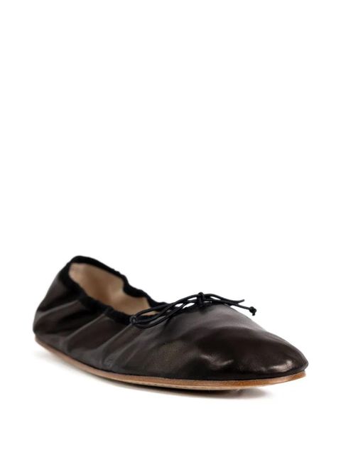 The Row gathered leather ballet flats - Black - zdjęcie produktu nr 2