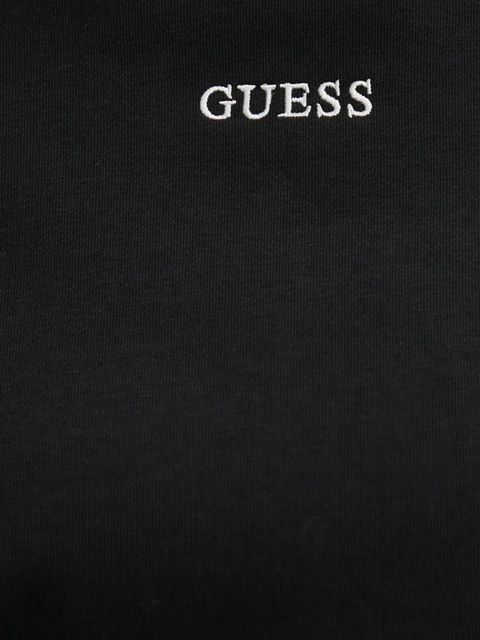 Guess bluza SOFIA damska kolor czarny z kapturem gładka O5RQ02 KCO31