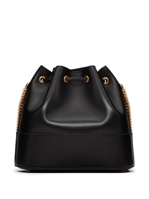 Valentino Garavani mini VLogo signature bucket bag in nappa leather - Black - zdjęcie produktu nr 2