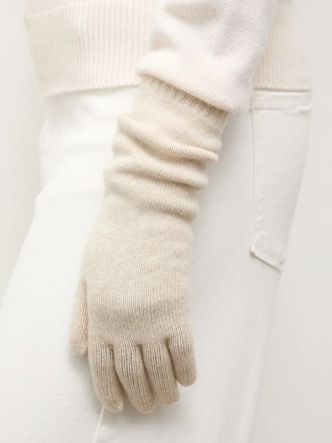 Answear.LAB rękawiczki wełniane damskie kolor beżowy - zdjęcie produktu nr 2