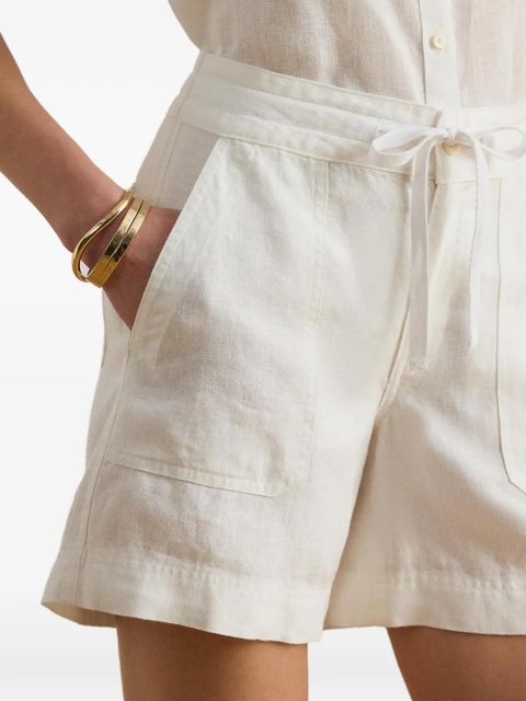 Lauren Ralph Lauren drawstring patch-pocket shorts - White