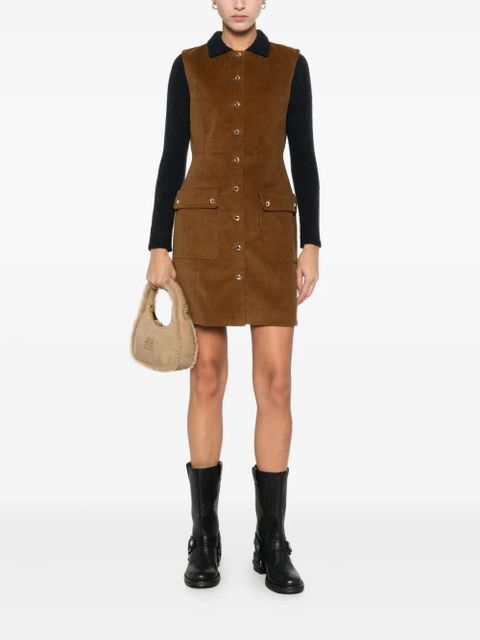 Maje round-neck sleeveless dress - Brown