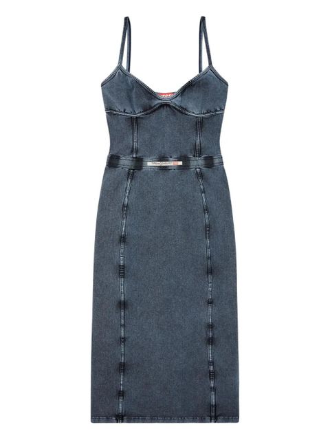 Diesel D-Ony denim midi dress - Black - zdjęcie produktu nr 1