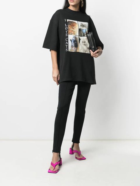 Balenciaga I Love Cats printed T-Shirt - Black