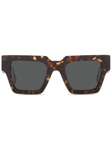 Versace Eyewear logo cut-out detailing sunglasses - Brown - zdjęcie produktu nr 1