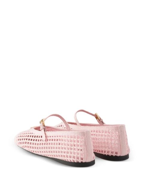 Prada crochet ballet flats - Pink