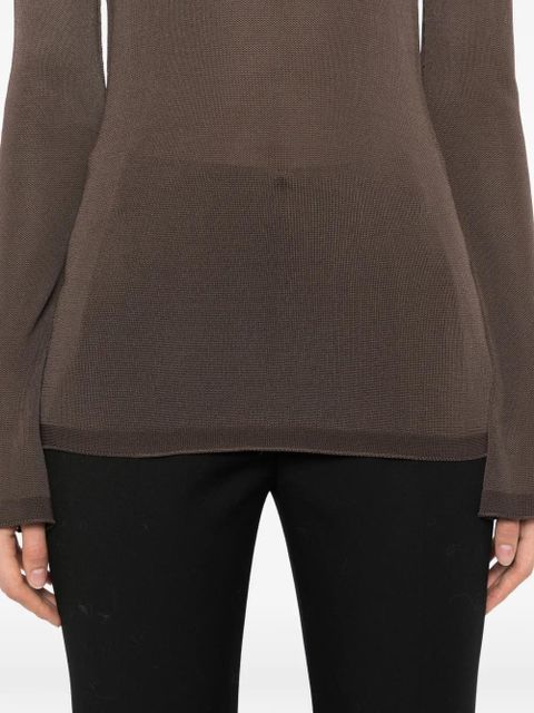 TOM FORD flared sleeve top - Brown