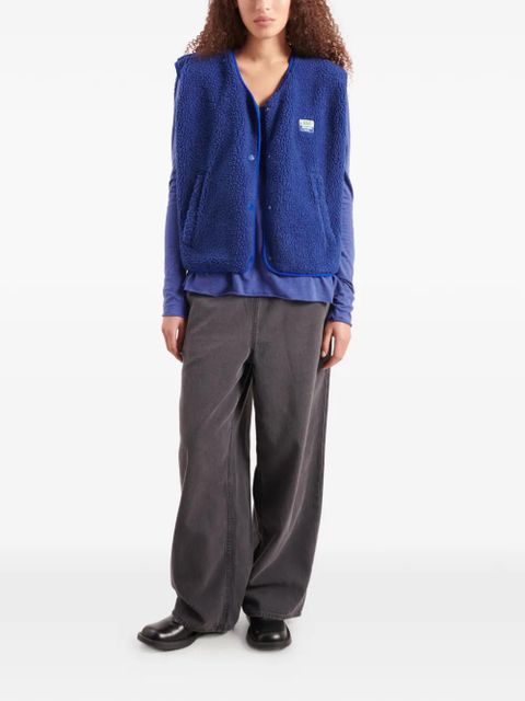 American Vintage patch sleeveless jacket - Blue